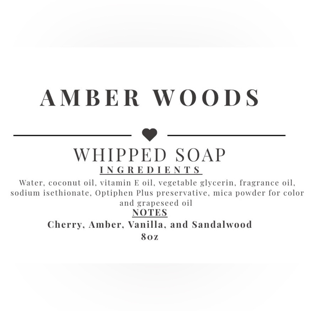 AMBER-WOODS WHIPPED SOAP 🛁 HANDCRAFTED BY CRISTIN🤎 - Picture 4 of 4